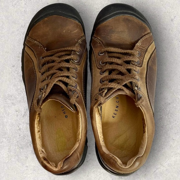 KEEN Cush Briggs II Brown Leather Non-Marking Anti-Slip Shoes Size 8 Walking - Picture 5 of 13